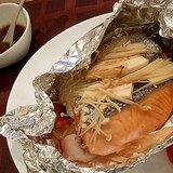 鮭とタコのホイル包み焼き